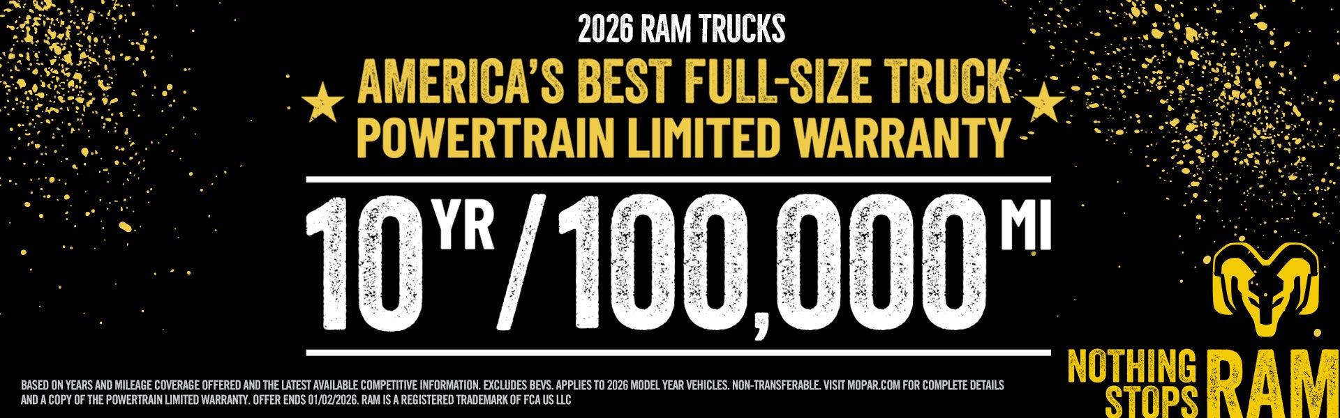 Powertrain Limited Warranty on 2026 Ram trucks
